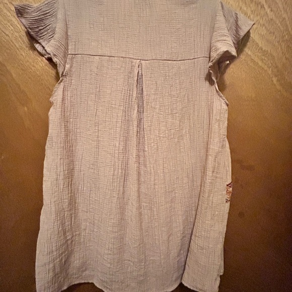 Story Women's Embroidered Tan Blouse - Picture 5 of 7